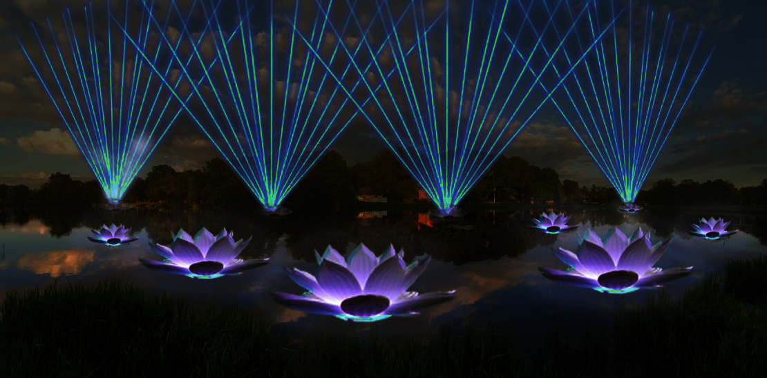 Flower laser open air show 7skyevent